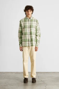 Hot Glober Shirt Plain Green Men Shirts
