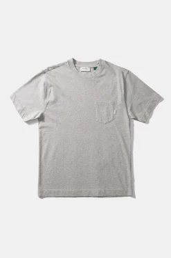 Hot Hugo Tee Plain Grey Melange Men T-Shirts