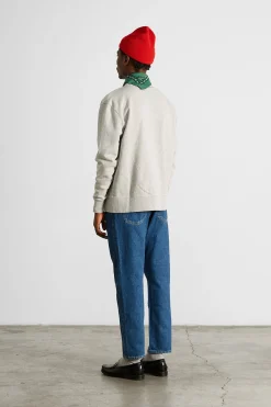 Online Jacob Sw Plain Grey Melange Men Sweatshirts