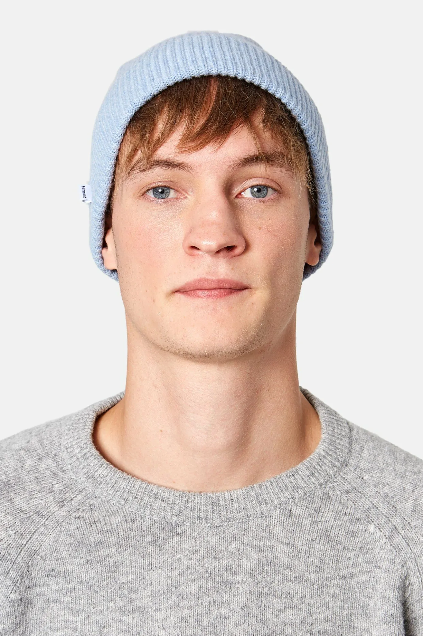 Fashion Knit Beanie Plain Light Blue Men Accessories