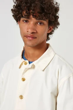 Shop Lab Jacket Plain Off White Men Outerwear