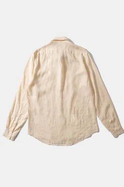 Store Linen Shirt Plain Beige Men Shirts