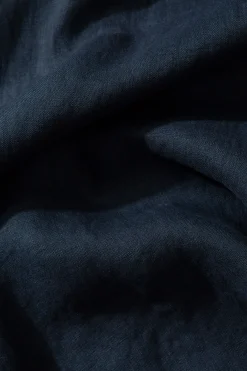 Hot Linen Shirt Plain Navy Men Shirts