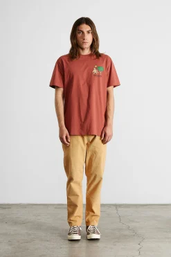 Hot Marvin Pants Cord Plain Caramel Men Trousers