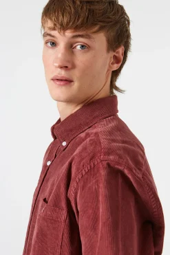 Store Microcord Shirt Plain Brick Men Shirts