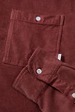Store Microcord Shirt Plain Brick Men Shirts
