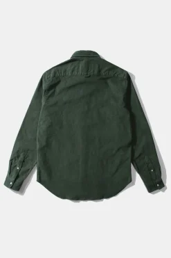 Online Microcord Shirt Plain Dk Green Men Shirts