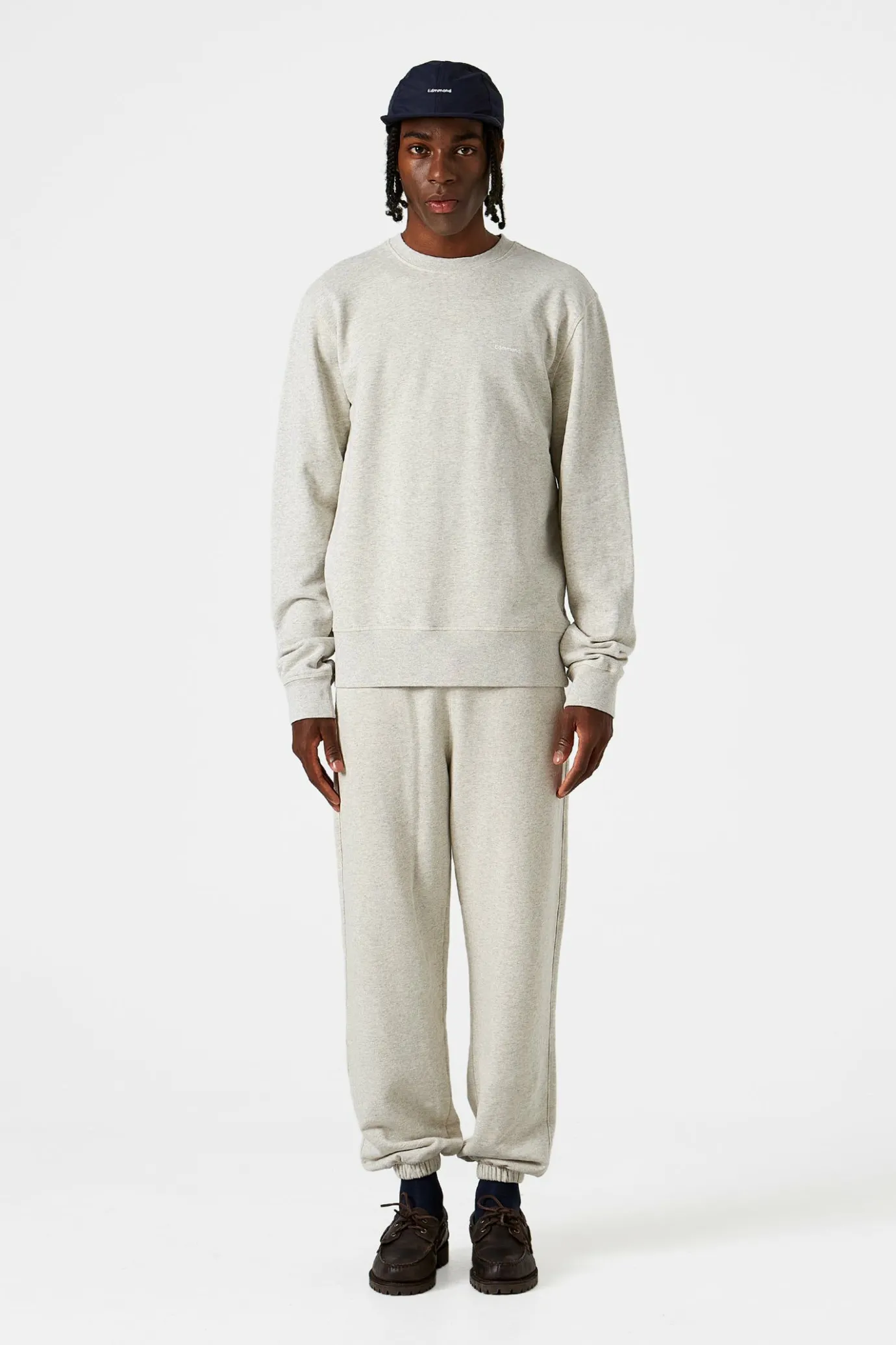 New Mini Logo Pants Plain Light Grey Men Trousers