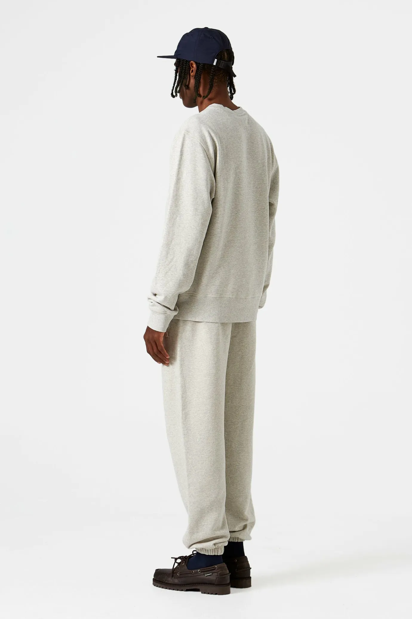 New Mini Logo Pants Plain Light Grey Men Trousers