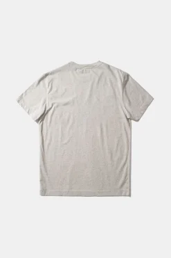 Best Sale Mini Logo Plain Grey Melange Men T-Shirts