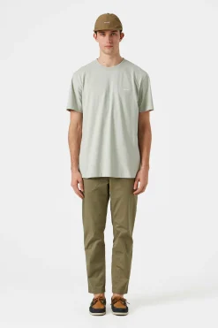 Flash Sale Mini Logo Plain Sage Green Men T-Shirts