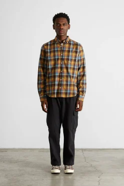 Clearance Mulber Shirt Plain Mustard Men Shirts