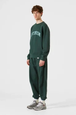 Shop Optimism Plain Dk Green Men Sweatshirts