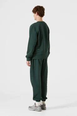 Shop Optimism Plain Dk Green Men Sweatshirts