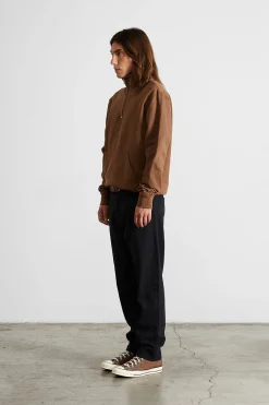 Cheap Page Zip Plain Brown Men Sweatshirts
