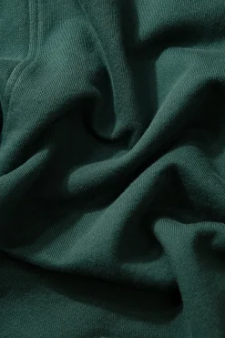Fashion Page Zip Plain Dk Green Men Sweatshirts