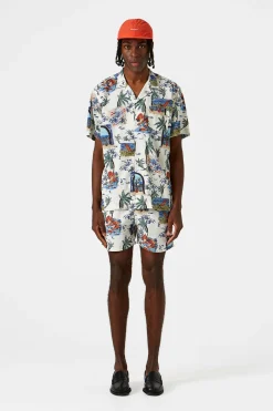 Clearance Paradise Classic Plain Off White Men Swimwear