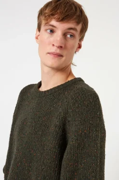 New Paris Sweater Plain Khaki Men Knitwear