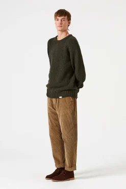 New Paris Sweater Plain Khaki Men Knitwear