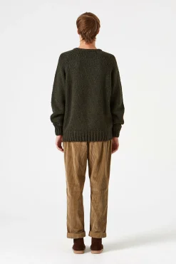 New Paris Sweater Plain Khaki Men Knitwear