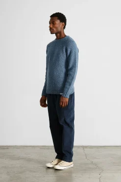 Shop Paris Sweater Plain Steel Men Knitwear