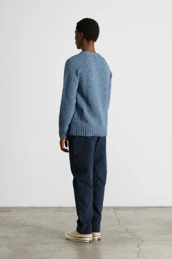 Shop Paris Sweater Plain Steel Men Knitwear