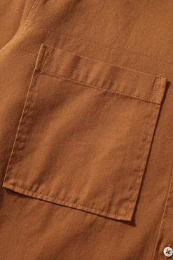 Cheap Pocket Shirt Plain Brown Men Shirts
