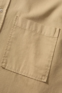 Flash Sale Pocket Shirt Plain Tan Men Shirts