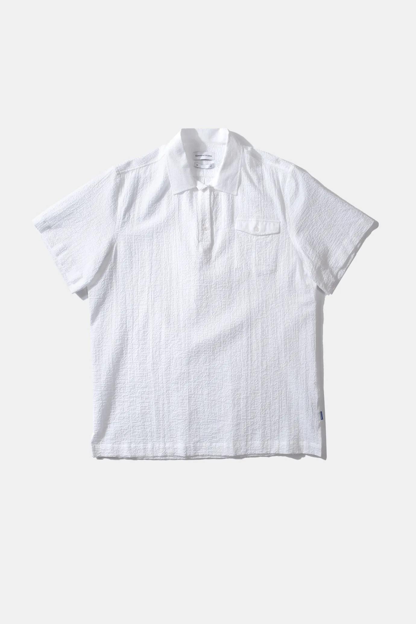 Store Polo Shirt Seersucker Plain White Men Shirts