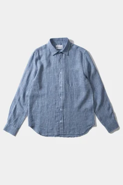 Outlet Port Shirt Plain Blue Men Shirts
