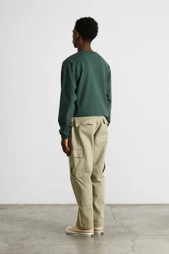Clearance Puff Ls Plain Dk Green Men T-Shirts