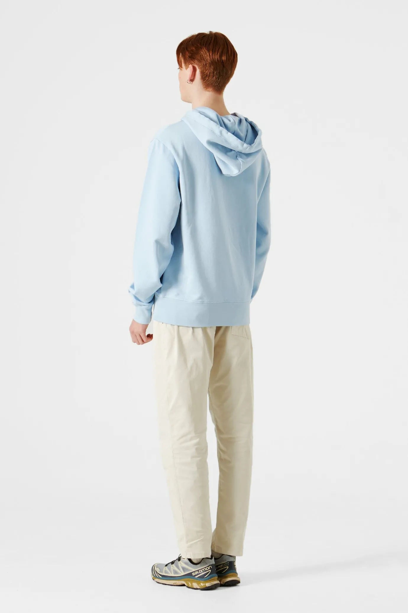 Hot Quay Plain Light Blue Men Sweatshirts