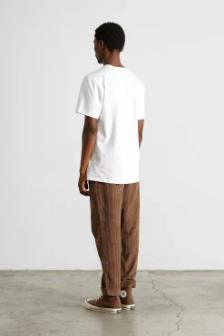 New Raffel Plain White Men T-Shirts