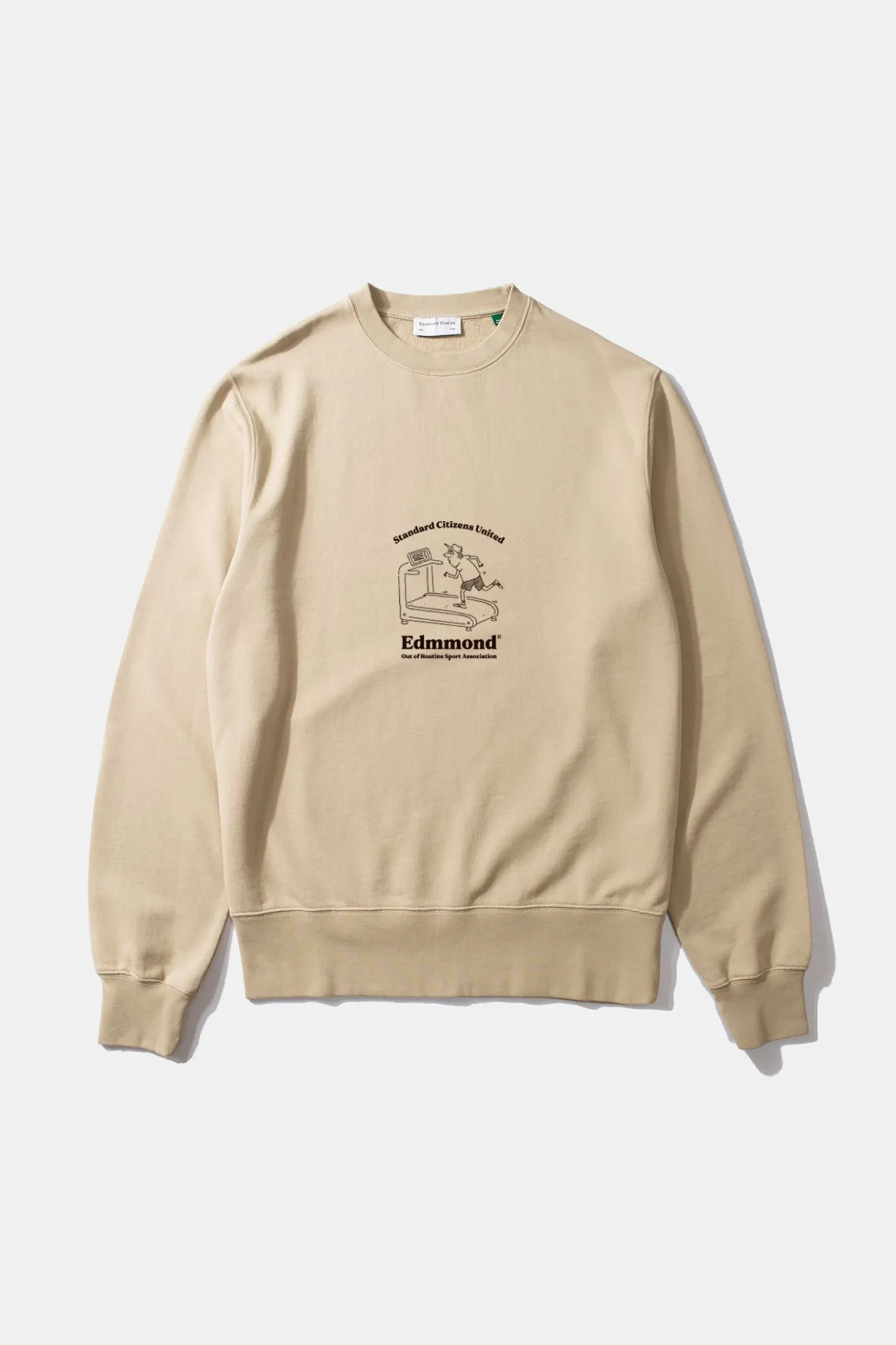 Cheap Runner Plain Beige Men Sweatshirts