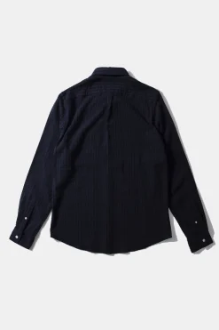 Sale Seam Shirt Plain Navy Men Shirts