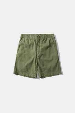 Online Seersucker Plain Khaki Men Trousers