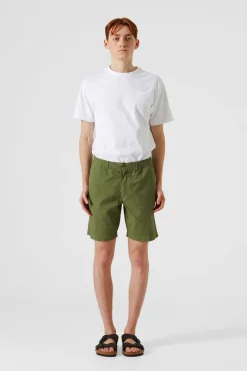 Online Seersucker Plain Khaki Men Trousers