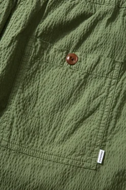 Online Seersucker Plain Khaki Men Trousers