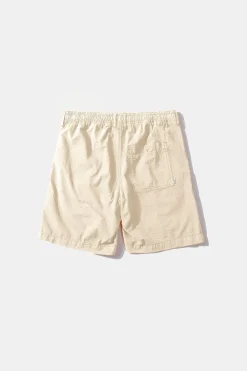 Discount Seersucker Shorts Plain Off White Men Trousers