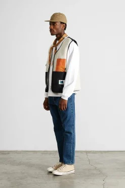 Discount Shearling Vest Plain Off White Men Outerwear