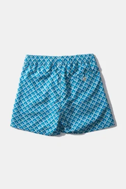 Best Sale Shell Classic Plain Blue Men Swimwear