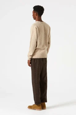 Store Shetland Sweater Plain Beige Men Knitwear