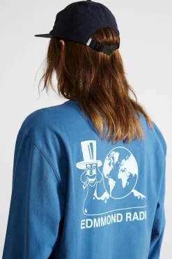 Cheap Slow Rhytms Ls Plain Blue Men T-Shirts