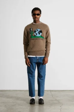 Discount Slow Rythms Plain Copper Men Knitwear