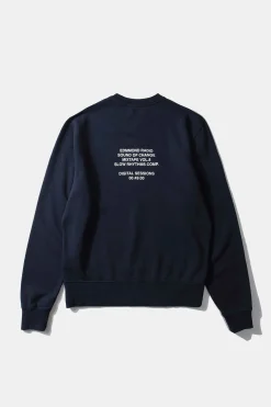 Cheap Slow Rythms Sw Plain Navy Men Sweatshirts