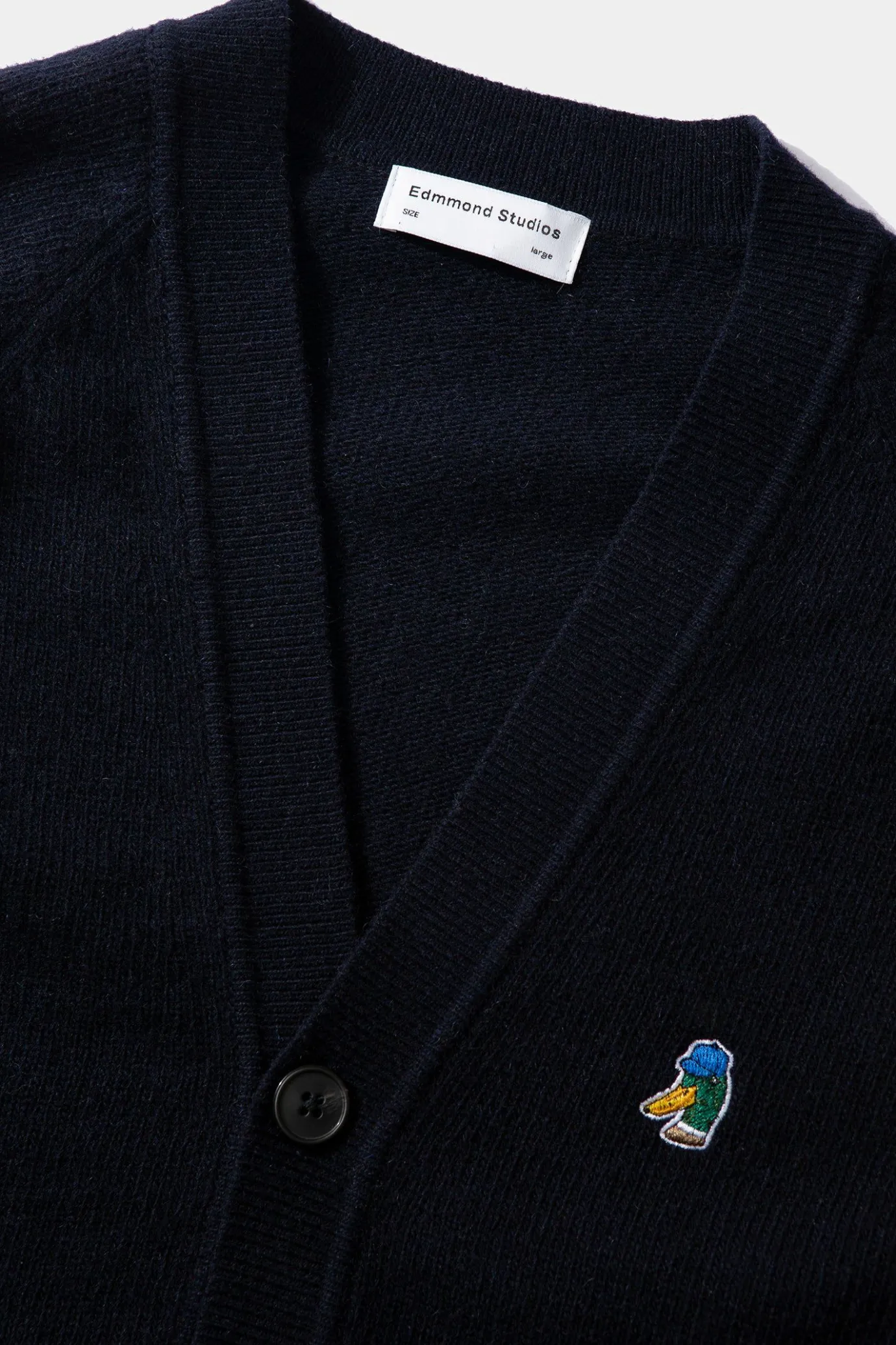 Fashion Special Duck Cardigan Plain Navy Men Knitwear