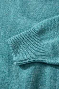 Online Special Duck Sweater Plain Turquoise Men Knitwear