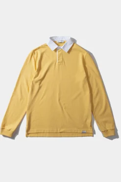 Fashion Spring Polo Plain Yellow Men Polos