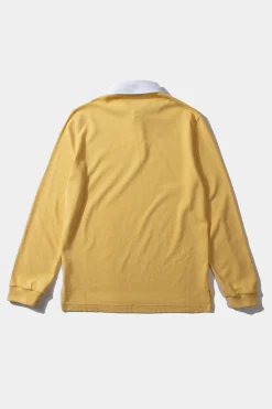Fashion Spring Polo Plain Yellow Men Polos