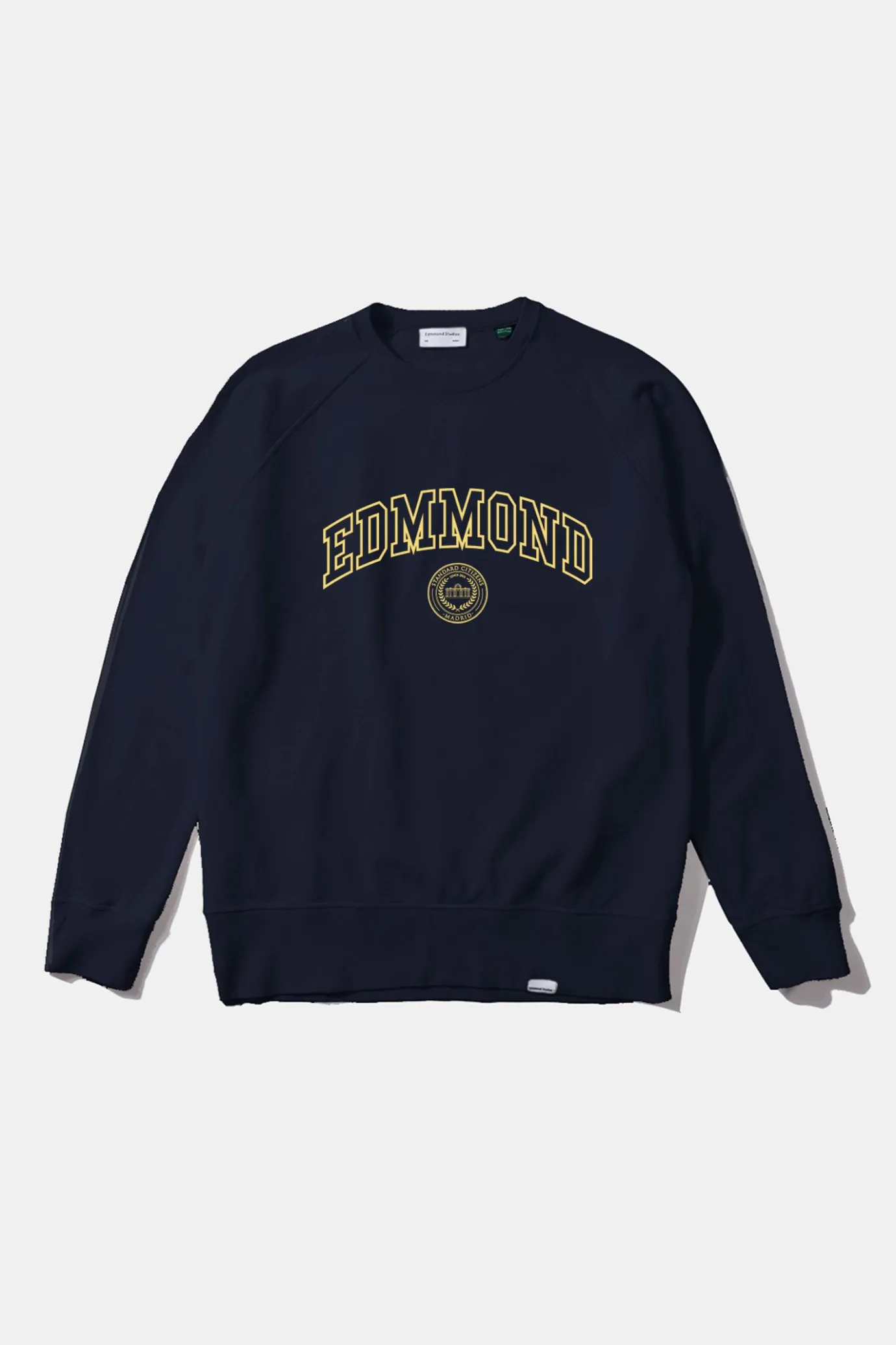 Fashion Stamp Plain Navy Men Sweatshirts